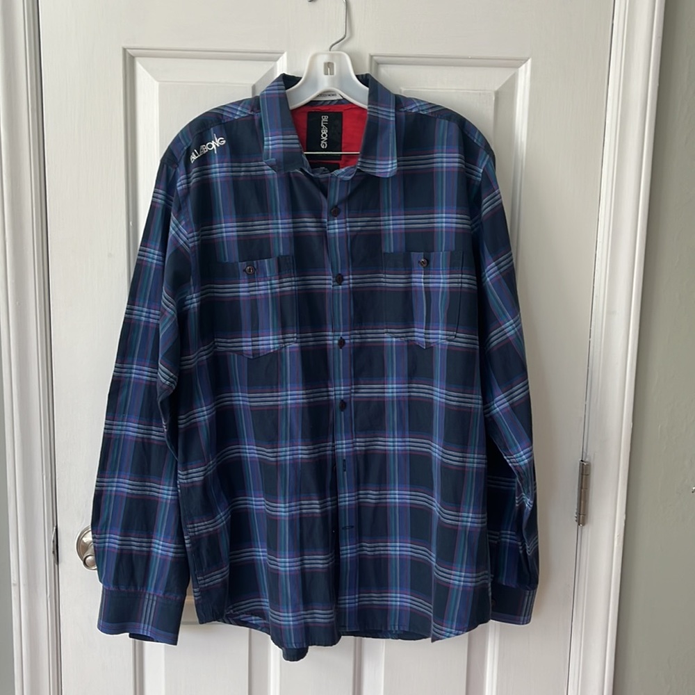 Billabong  Plaid Button Down - XL
